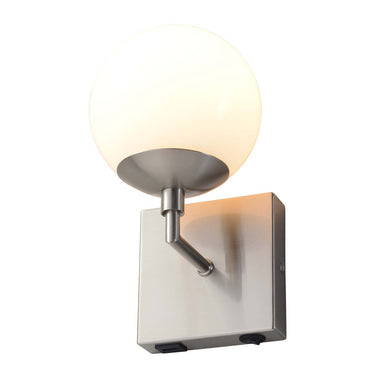 Globe Wall Sconce 10" Satin Nickel