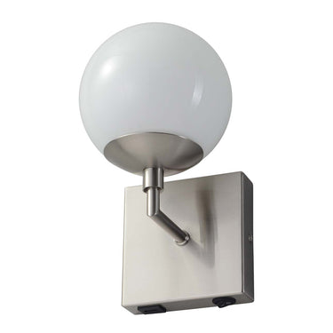 Globe Wall Sconce 10" Satin Nickel