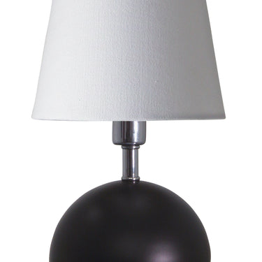 Black Matte with Chrome Accents Geo 12" Ball Mini Accent Lamp – House of Troy studio photo