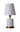 White with Weathered Brass accents Geo 12" Cylinder Mini Accent Lamp – House of Troy studio photo