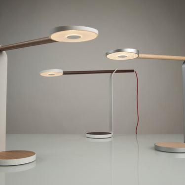 Koncept Gravy Desk Lamp Maple Silver Warm Light