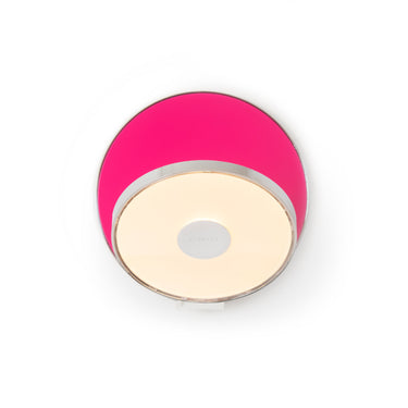 Koncept Gravy Wall Sconce Chrome Body Matte Hot Pink Plates Hardwire