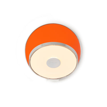 Koncept Gravy Wall Sconce Chrome Body Matte Orange Plates Plug-In