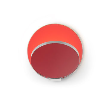 Koncept Gravy Wall Sconce Chrome Body Matte Red Plates Plug-In