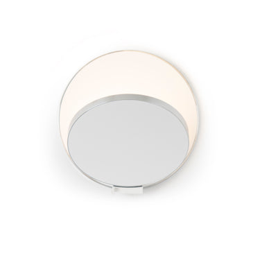 Koncept Gravy Wall Sconce Chrome Body Matte White Plates Hardwire
