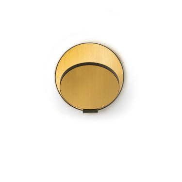 Koncept Gravy Wall Sconce Metallic Black Body Brass Plates Plug-In