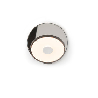 Koncept Gravy Wall Sconce Metallic Black Body Chrome Plates Hardwire
