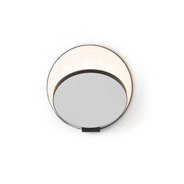 Koncept Gravy Wall Sconce Metallic Black Body Matte White Plates Hardwire