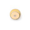 Koncept Gravy Wall Sconce Matte White Body Brass Plates Plug-In
