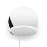 Koncept Gravy Wall Sconce Matte White Body Chrome Plates Plug-In