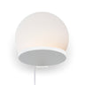 Gravy LED Wall Sconce – Matte White, Silver, Plug-In
