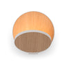 Koncept Gravy Wall Sconce Matte White Body White Oak Plates Plug-In