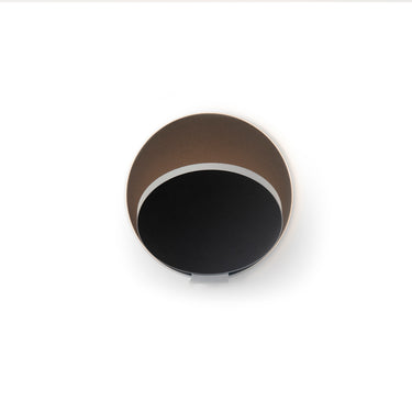 Koncept Gravy Wall Sconce Silver Body Metallic Black Plates Plug-In