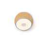 Koncept Gravy Wall Sconce Silver Body White Oak Plates Plug-In
