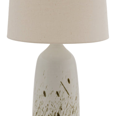 Decorated White Gloss Scatchard 31" Stoneware Table Lamp – House of Troy studio photo