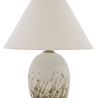 Decorated White Gloss Scatchard 22.5" Stoneware Table Lamp, Style GS140 – House of Troy studio photo