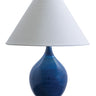 House of Troy Scatchard 19" Stoneware Accent Lamp in Blue Gloss