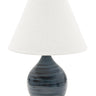 House of Troy Scatchard 19" Stoneware Accent Lamp in Scored Blue Gloss