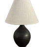 House of Troy Scatchard 19" Stoneware Accent Lamp in Scored Black Matte