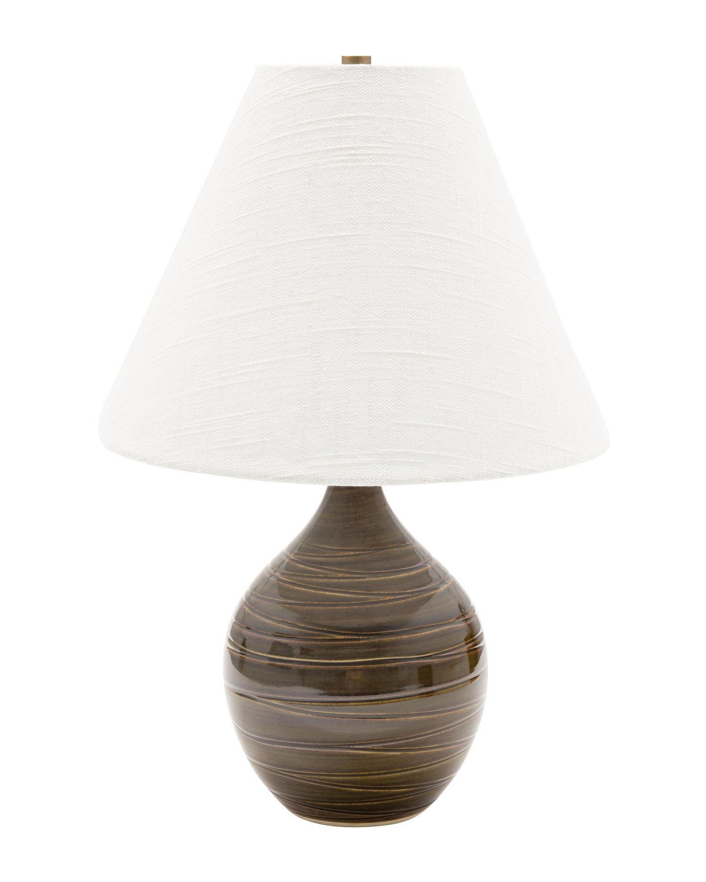 House of Troy Scatchard 19" Stoneware Accent Lamp in Scored Brown Gloss GS200-SBR