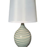 House of Troy Scatchard 18.5" Stoneware Table Lamps in Emerald Wave