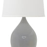 House of Troy Scatchard 18.5" Stoneware Table Lamps in Gray Gloss