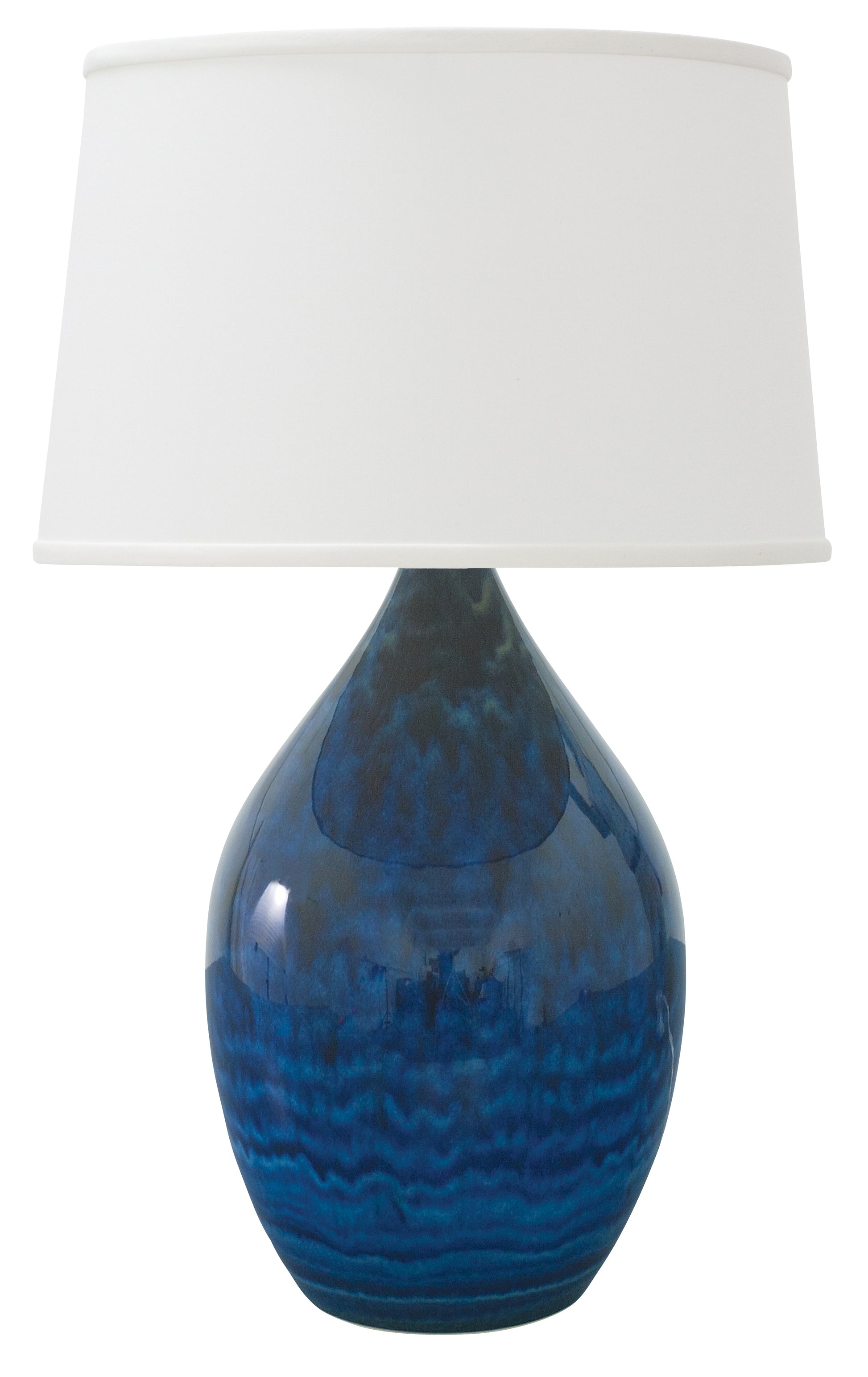 House of Troy Scatchard 18.5" Stoneware Table Lamp in Midnight Blue GS202-MID