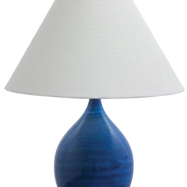 Blue Gloss Scatchard 22.5" Stoneware Table Lamp, Style GS300 – House of Troy studio photo