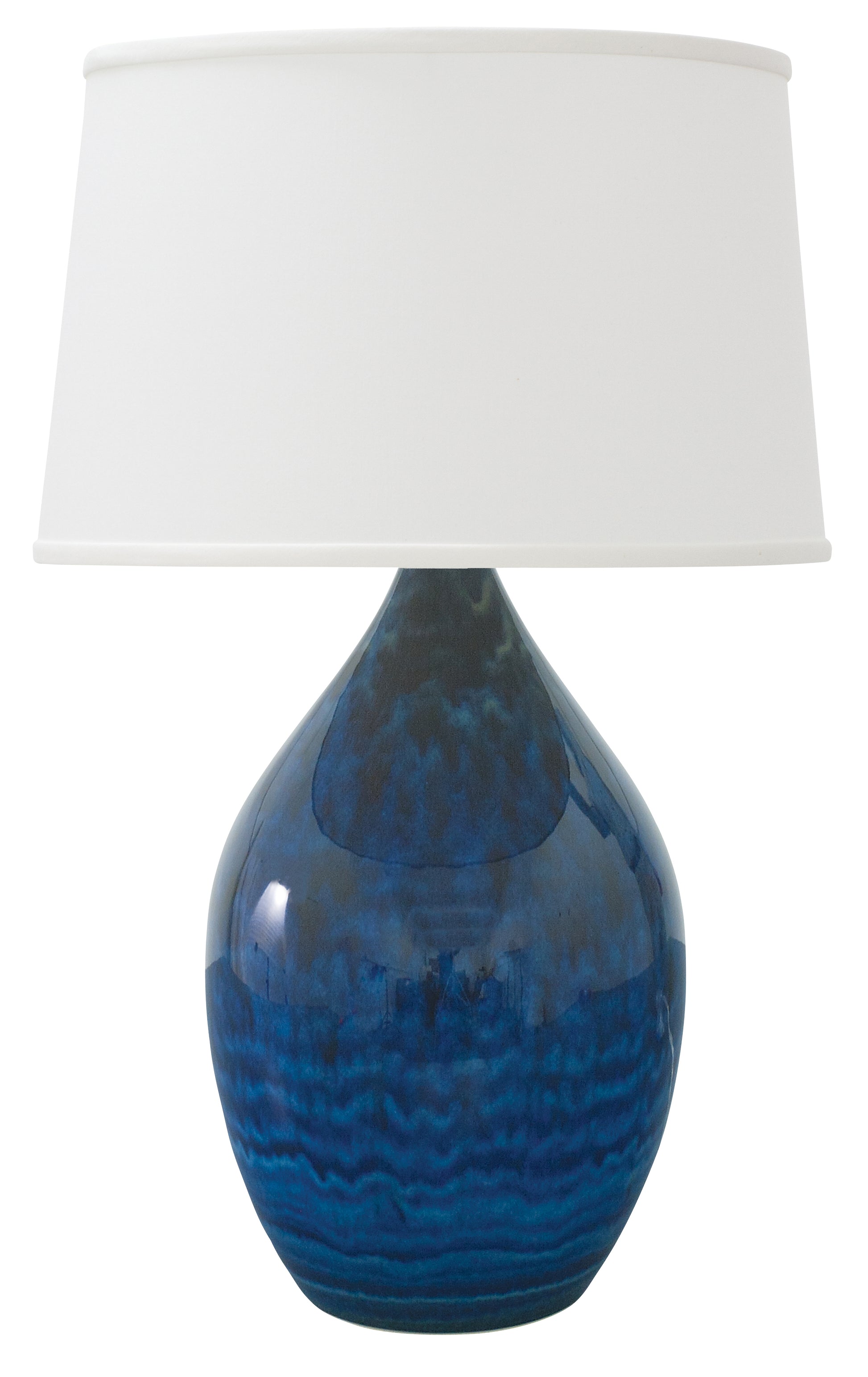 House of Troy Scatchard 21" Stoneware Table Lamp in Midnight Blue GS302-MID