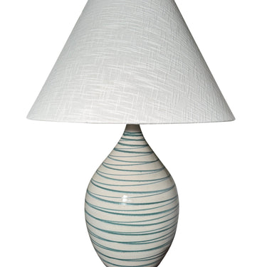 Emerald Wave Scatchard 28" Stoneware Table Lamp – House of Troy studio photo