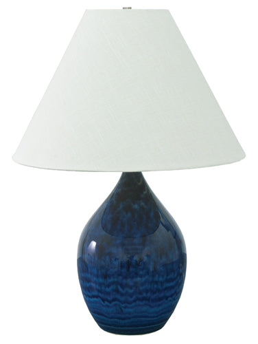 House of Troy Scatchard 28" Stoneware Table Lamp in Midnight Blue GS400-MID