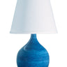 Blue Gloss Scatchard 13.5" Stoneware Mini Accent Lamp – House of Troy studio photo
