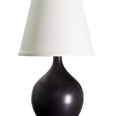 Black Matte Scatchard 13.5" Stoneware Mini Accent Lamp – House of Troy studio photo