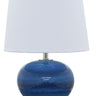 House of Troy Scatchard 17" Stoneware Table Lamps in Blue Gloss