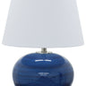 House of Troy Scatchard 22" Stoneware Table Lamps in Blue Gloss