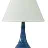 House of Troy Scatchard 19" Stoneware Table Lamps in Blue Gloss