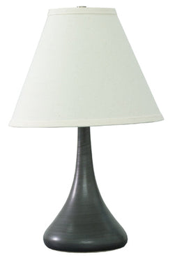 Black Matte Scatchard 19" Stoneware Table Lamp – House of Troy studio photo
