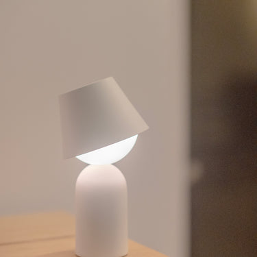 Koncept Guy LED Lantern Shade Brass Disk Collar Dark Grey Glass