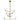 Aged Brass Finish Gambit Chandelier, Dimmable Layered Glass, Contemporary Kitchen Lighting