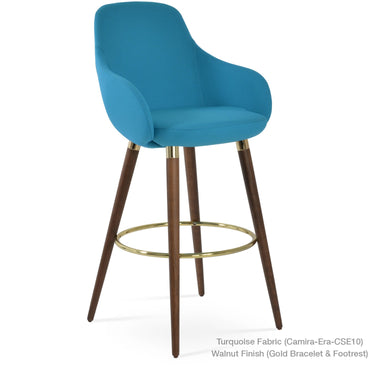 Gazel Wood Arm Stool by SohoConcept - New