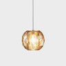 Viso Gemma single-light pendant in amber crystal, studio view