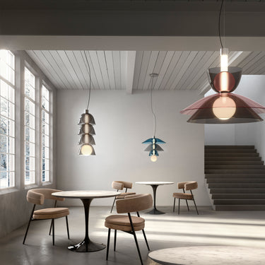 Penta Gems glass pendants in a styled interior