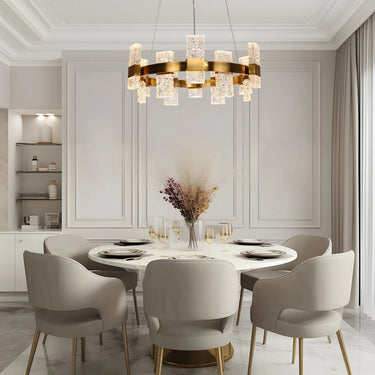 Large Brass Chandelier, 24 Lights, 31-inch, Modern Glam Style