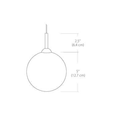 BlackJack Lighting Glass Globe Large Pendant Light