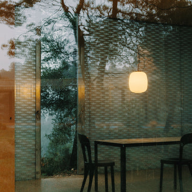 Miguel Milá Globo Cesta hanging light for contemporary outdoor setting