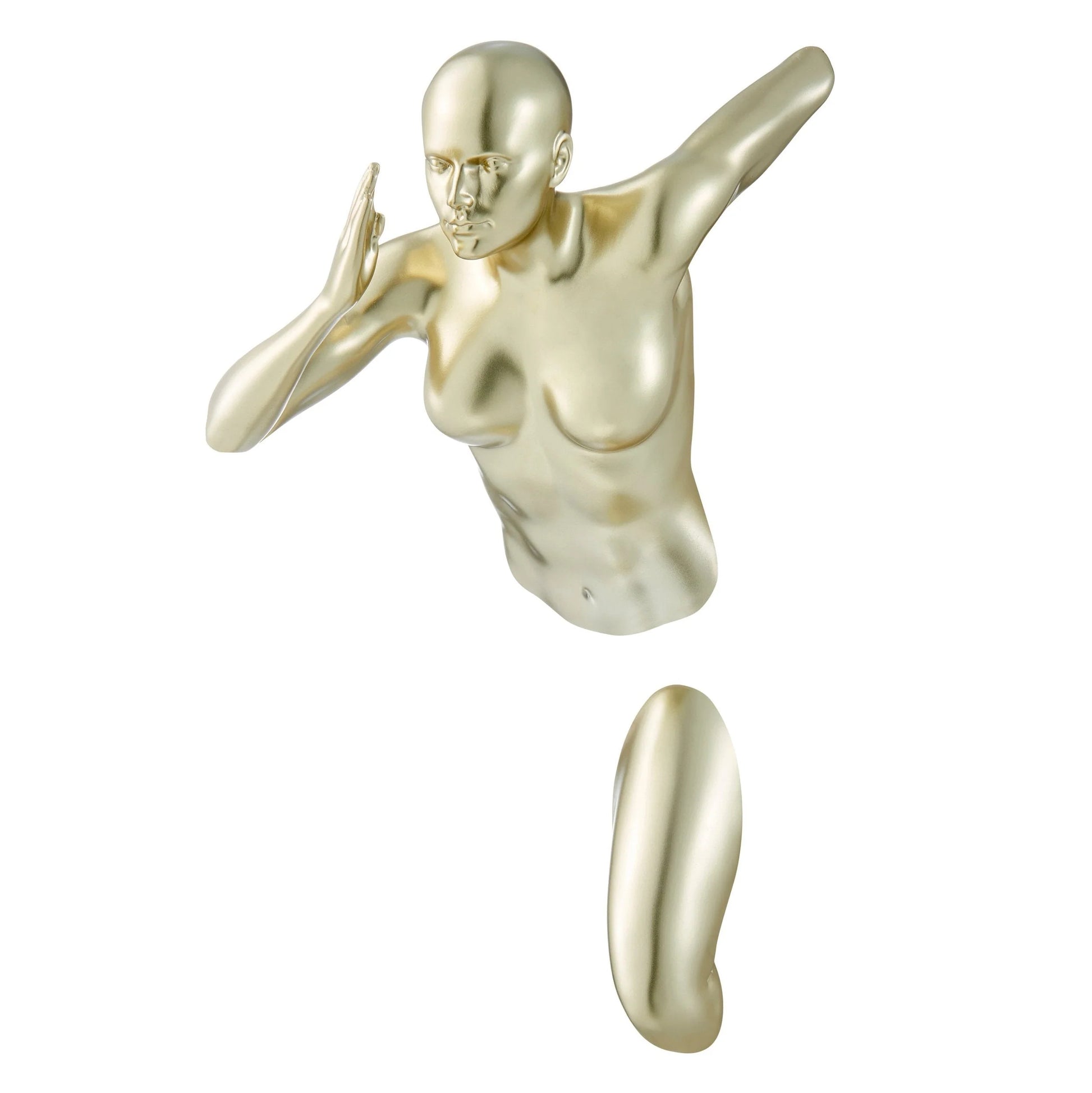 Finesse Decor Gold Wall Runner Woman Sculpture 13  1