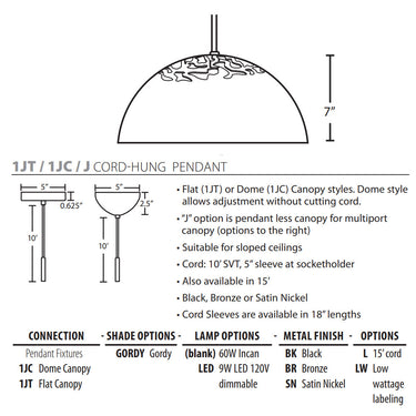 Besa Lighting Gordy LED Pendant Light