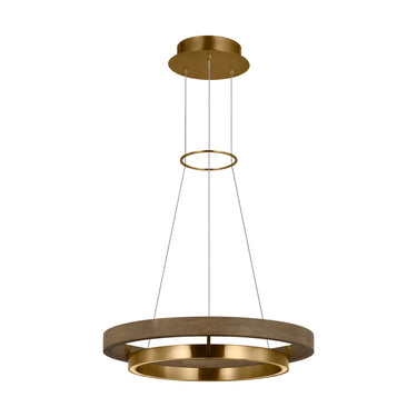 Natural Brass/Weathered Oak Grace 24 by Sean Lavin, shown against white