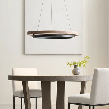 Visual Comfort Grace chandelier with integrated LED lighting and sloped ceiling installation