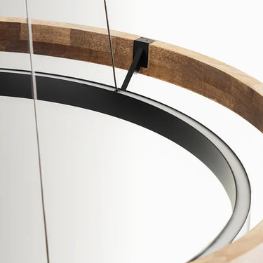 Grace 30 inch diameter chandelier with uplight and downlight LED technology over a round table